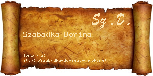 Szabadka Dorina névjegykártya